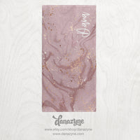 Personalized Girl's Subtle Swirl Towel - Rose Quartz Marbled Ink Style Premium Towel