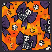 Boo-tiful Bows SKELLIE KITTIES Seamless File