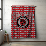 Personalized Sports Mascot Repeating Team Name Plush Minky Blanket - BOBCATS