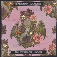 Hextober #2 GARGOYLE Seamless Files & Matching PNGs