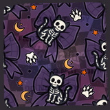Boo-tiful Bows SKELLIE KITTIES Seamless File