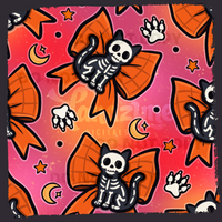 Boo-tiful Bows SKELLIE KITTIES Seamless File