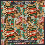 Hextober #12 BOOKS Seamless Files + Matching PNGs
