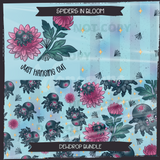 Spider in Bloom Seamless File + Matching PNGs
