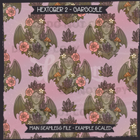Hextober #2 GARGOYLE Seamless Files & Matching PNGs