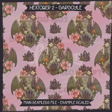Hextober #2 GARGOYLE Seamless Files & Matching PNGs