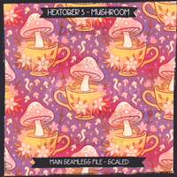 Hextober #5 MUSHROOM Seamless Files & Matching PNGs