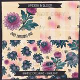 Spider in Bloom Seamless File + Matching PNGs