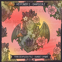 Hextober #2 GARGOYLE Seamless Files & Matching PNGs