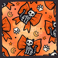 Boo-tiful Bows SKELLIE KITTIES Seamless File
