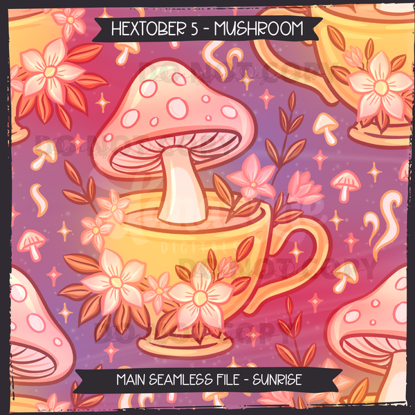 Hextober #5 MUSHROOM Seamless Files & Matching PNGs
