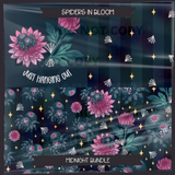 Spider in Bloom Seamless File + Matching PNGs