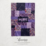 Personalized KPOP Demon Hunter Name Blanket - Huntr/x Movie Inspired Theme - Minky - Faux Quilt Style Blanket - Star Trio