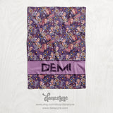 Personalized KPOP Demon Hunter Huntr/X - Inspired Blanket - Repeating Pattern Name Block Style Plush Minky Blanket - Star Trio