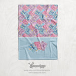 Custom Score Series Book Blanket - Repeating Print + Book Closeup Plush Minky Blanket