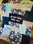 Dream Big, Little One 30x40 Minky Faux Quilt - Creepy Couture Market RTS