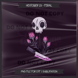 Hextober #23 FERAL Seamless File + Matching PNGs