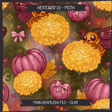 Hextober #22 MOTH Seamless File + Matching PNGs