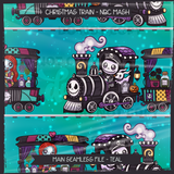 NBC Christmas Character Trains - Mashup Seamless File + Matching PNGs