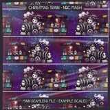 NBC Christmas Character Trains - Mashup Seamless File + Matching PNGs