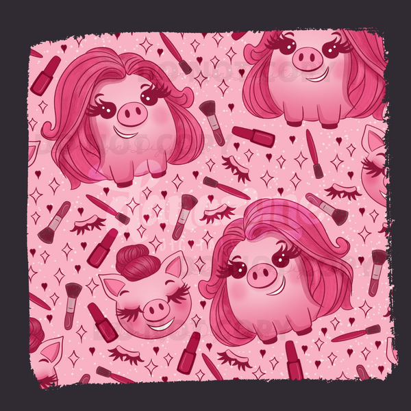 PINK Pretty Pigs - Color Challenge Seamless File