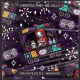NBC Christmas Character Trains - Sally Seamless File + Matching PNGs