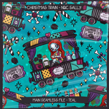 NBC Christmas Character Trains - Sally Seamless File + Matching PNGs