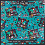 NBC Christmas Character Trains - Sally Seamless File + Matching PNGs