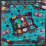 NBC Christmas Character Trains - Sally Seamless File + Matching PNGs