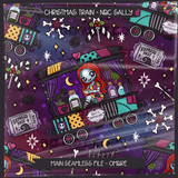 NBC Christmas Character Trains - Sally Seamless File + Matching PNGs
