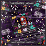 NBC Christmas Character Trains - Sally Seamless File + Matching PNGs