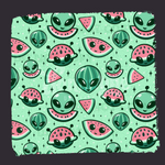 GREEN Watermelon Aliens - Color Challenge Seamless File