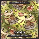 Hextober #5 FROG Seamless File + Matching PNGs
