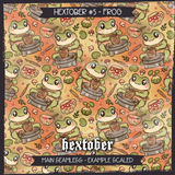 Hextober #5 FROG Seamless File + Matching PNGs