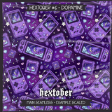 Hextober #6 Dopamine Seamless File + Matching PNGs