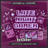 Hextober #6 Dopamine Seamless File + Matching PNGs