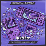 Hextober #6 Dopamine Seamless File + Matching PNGs