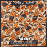 Hextober #17 PORTRAIT Seamless File + Matching PNGs