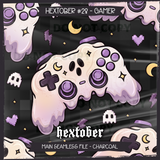 Hextober #28 GAMER Seamless File + Matching PNGs