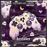 Hextober #28 GAMER Seamless File + Matching PNGs