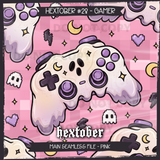Hextober #28 GAMER Seamless File + Matching PNGs