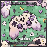 Hextober #28 GAMER Seamless File + Matching PNGs