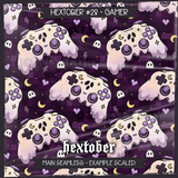 Hextober #28 GAMER Seamless File + Matching PNGs