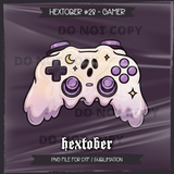 Hextober #28 GAMER Seamless File + Matching PNGs