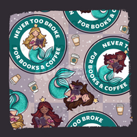 Never Too Broke for Books & Coffee Seamless File