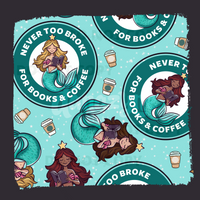 Never Too Broke for Books & Coffee Seamless File