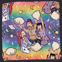 Dream Team Pillow Fight Seamless File & Matching PNG