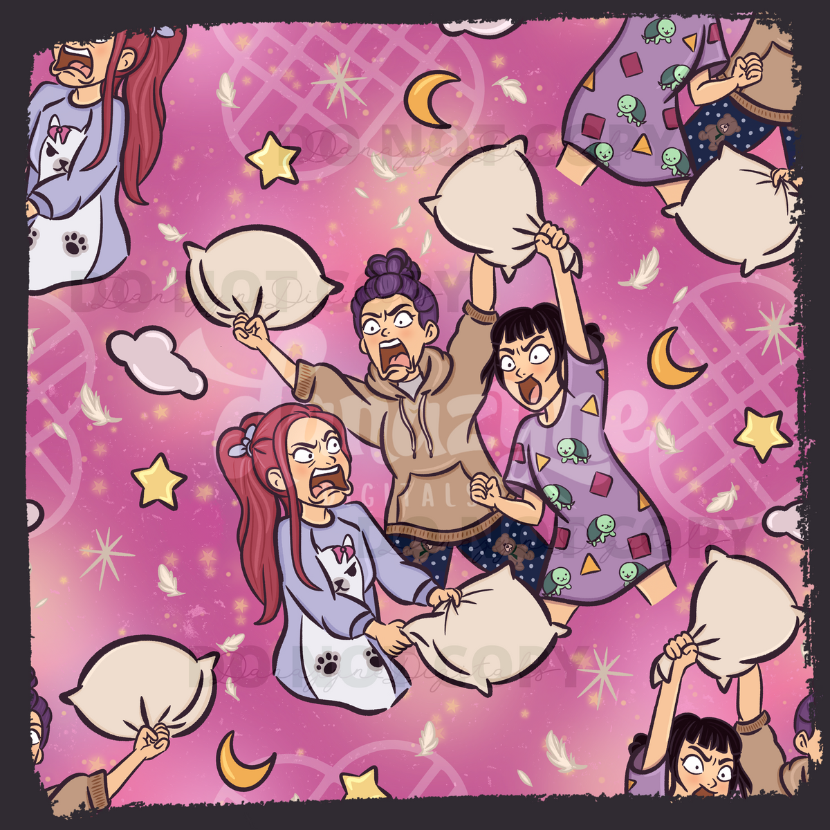 Dream Team Pillow Fight Seamless File & Matching PNG – Danazyne