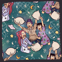 Dream Team Pillow Fight Seamless File & Matching PNG