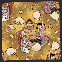 Dream Team Pillow Fight Seamless File & Matching PNG
